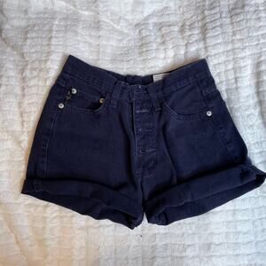 CEST TOI 0 Extra Small Button Fly‎ Purple Jean Shorts Cotton High Waist Cut Off
